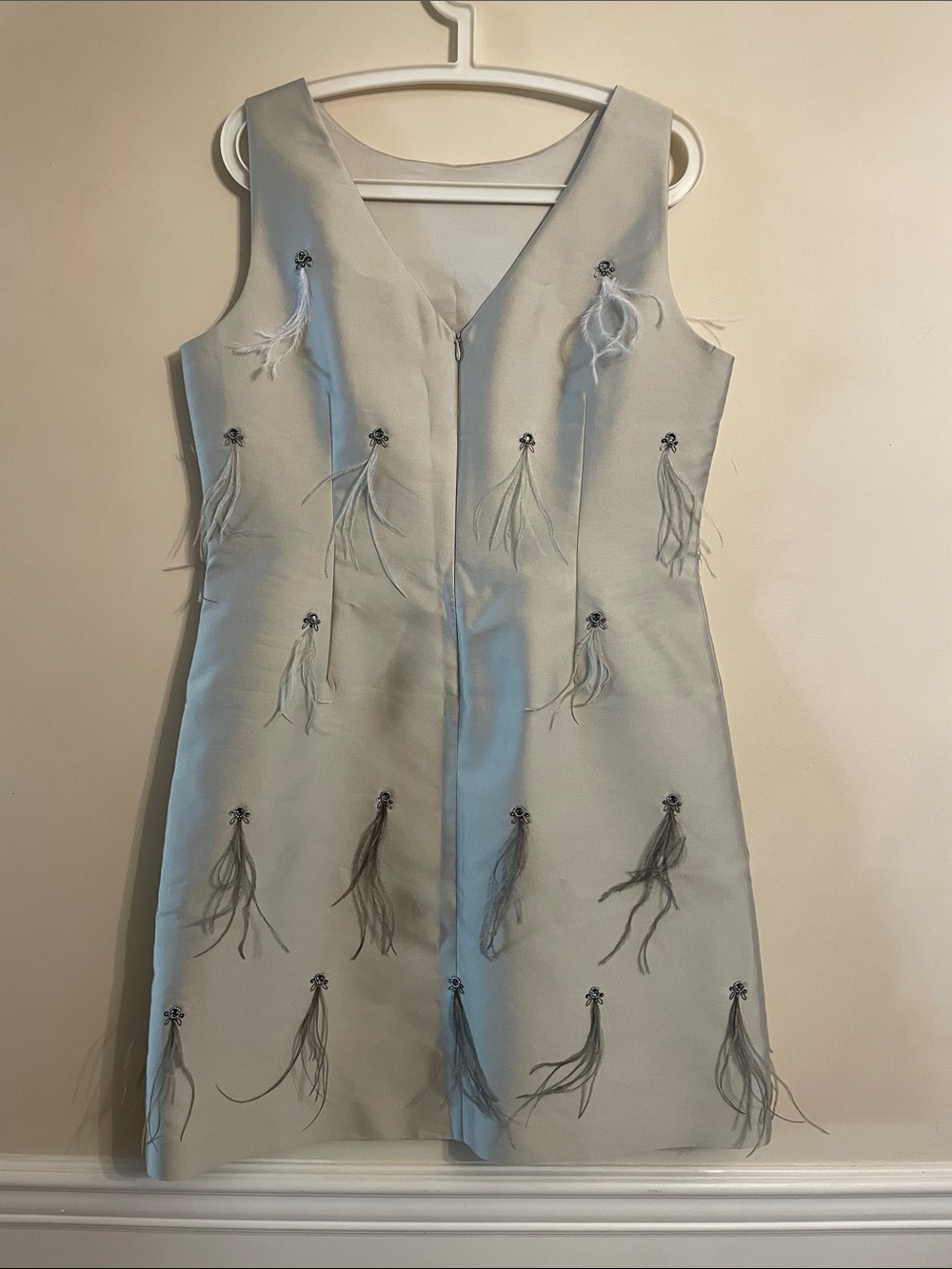 St. John Hand Beaded Silk Blend dress - Picture 4 of 9